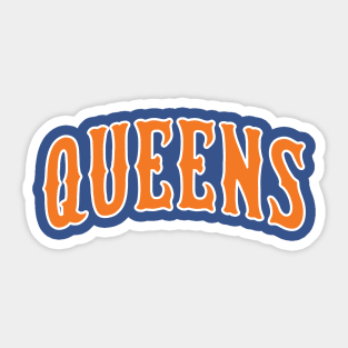 Queens 'New York' Baseball Fan: Represent Your Borough T-Shirt Sticker